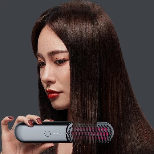 Cordless Hair Straightener Brush Portable Negative Ion Hair Straightener Comb US - Image 4 of 4