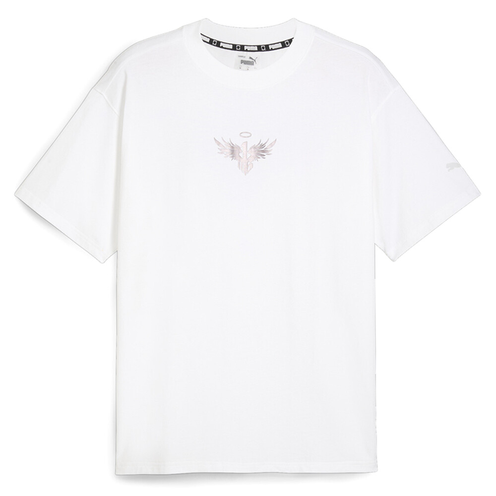Футболка с коротким рукавом и круглым вырезом с логотипом Puma Melo Alwayz, мужские белые повседневные топы 6