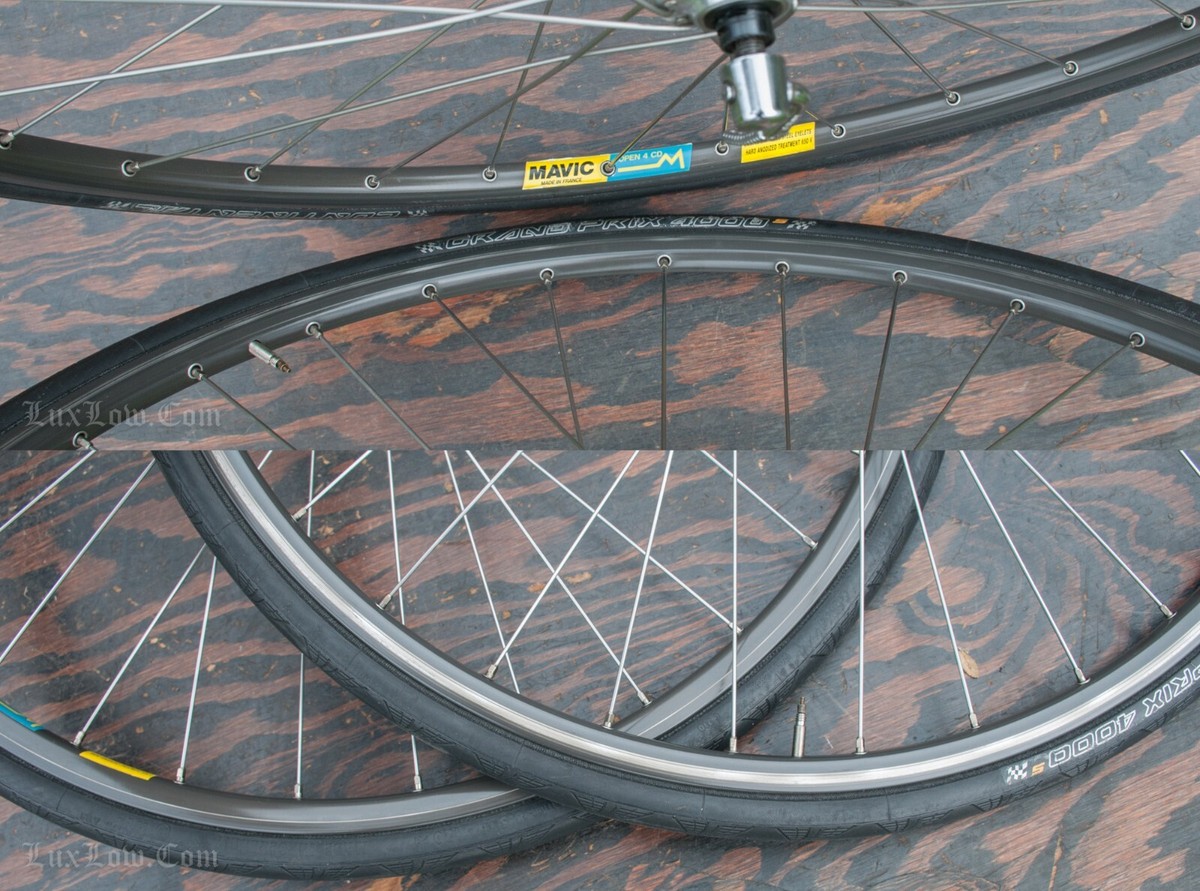 Ruote Bici Da Corsa Vintage Campagnolo Croce D'Aune Su Cerchi Mavic Open 700c