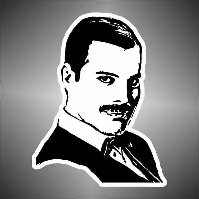 Aufkleber - Sticker - Decal  FREDDIE MERCURY THE QUEEN   hip hop rap hard rock 