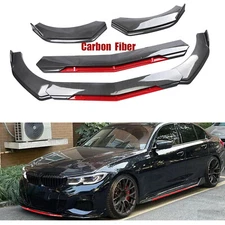 Front Bumper Lip Splitter Body Kit Spoiler For BMW Carbon Fiber ABS