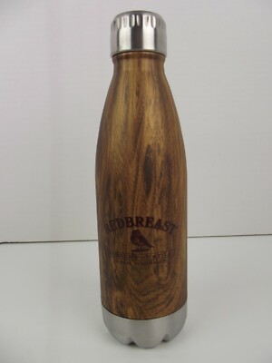 Redbreast Irish Whiskey 16oz Faux Woodgrain Insulated Water Bottle New 
