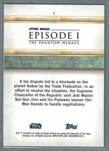 2024 Topps Star Wars Chrome The Chancellors Ambassadors Arrive Purple #/125 SP - Picture 2 of 2