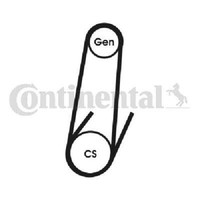 Original Continental Ctam Keilrippenriemen 4PK611 Elast