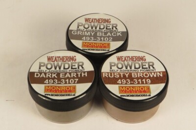 Monroe Models (ALL Scales) #2912 Grit & Grime Weathering Powder Set  (3-Pack)