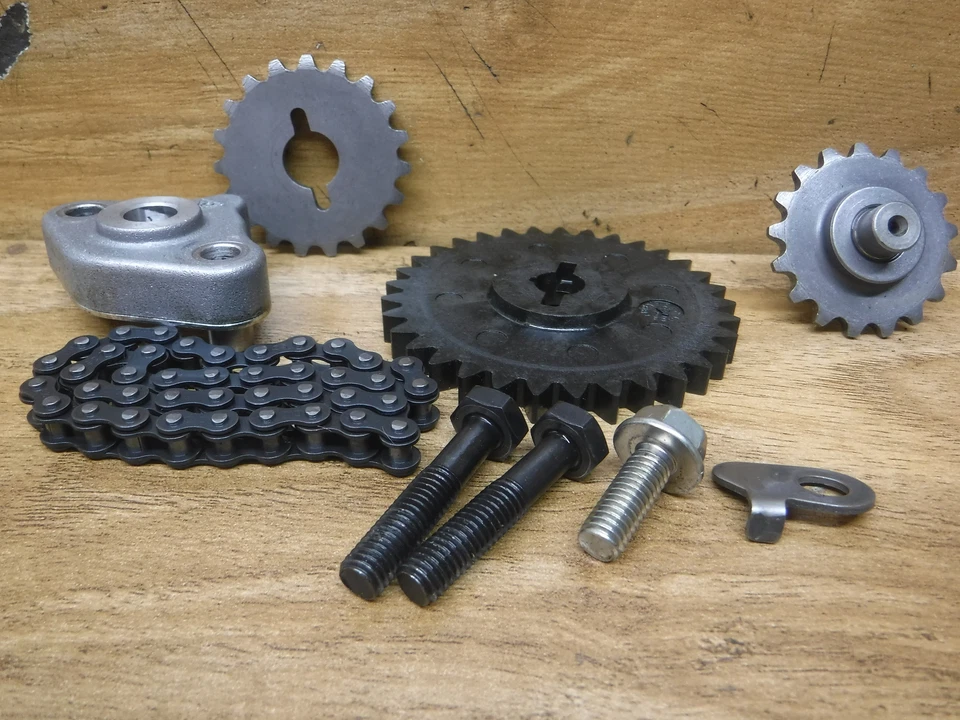 10 Honda Elite 110 2010 OEM bomba de aceite montaje engranajes cadena conjunto envío rápido Foto 4 de 4