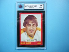 1973/74 O-PEE-CHEE NHL HOCKEY CARD #74 GILLES GILBERT ROOKIE RC KSA 9 MINT OPC