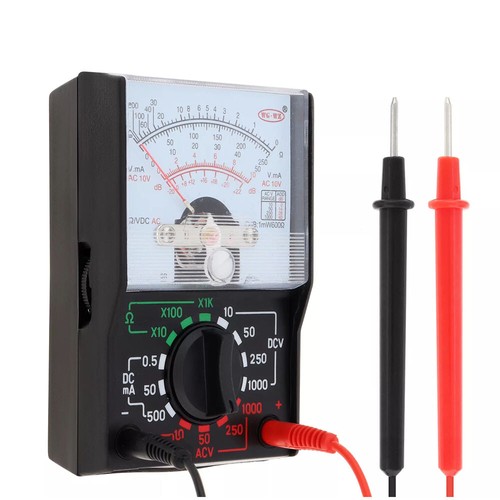 2x Multímetro Analógico Voltímetro Amperímetro Ohmímetro Probador Medidor OHM Voltios AC/DC - Imagen 11 de 15