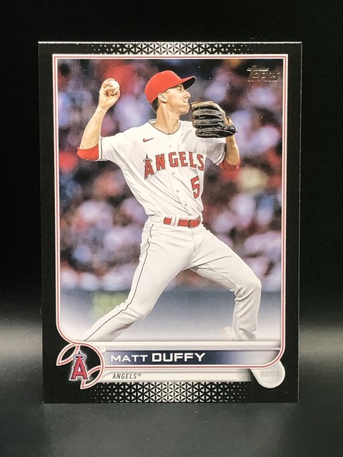 2022 Topps Update Matt Duffy #US111 Black Border Los Angeles Angels