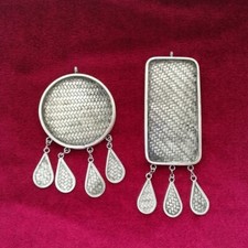 Gran Personalidad pura tejido a mano miao plata hágalo usted mismo incrustado collar colgante 1 pieza