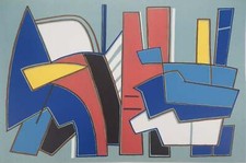 Alberto MAGNELLI : Composition abstraite 1967, Lithographie originale