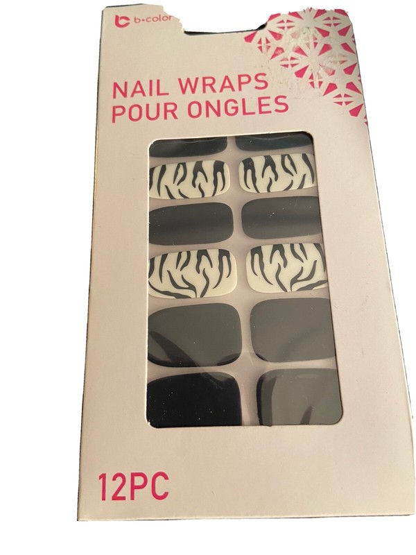 zebra nail wraps