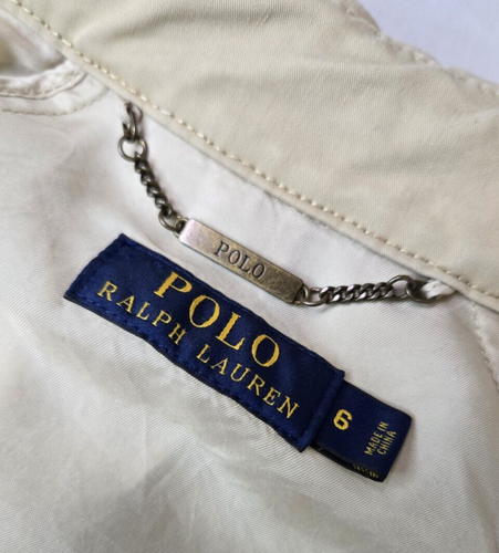 Polo Ralph Lauren Beige Cream Double Breasted Trench Coat Womens 6 Small S - Picture 7 of 7