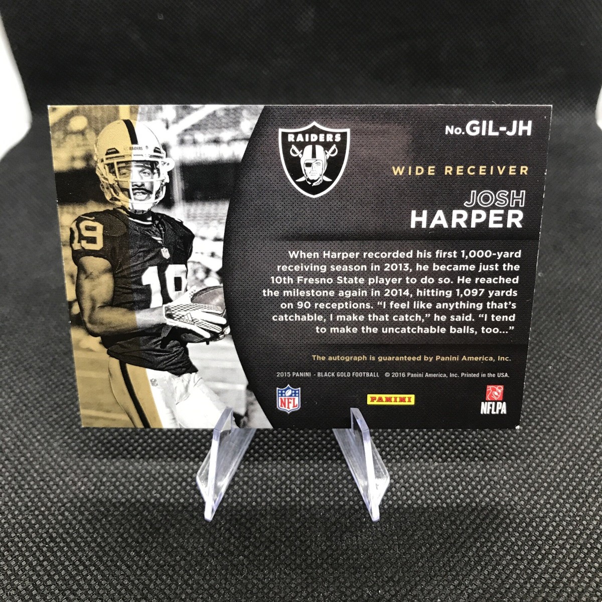 2015 Panini BLACK GOLD Football Josh Harper RC Rookie AUTO #33/49