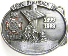 Vintage 1988 VFW 90th Anniversary Commemorative Veterans We Remember Belt Buckle