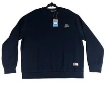 ALDI Gear Crewneck Pullover Unisex XL Navy Blue Reflective Logo Sweatshirt 2025