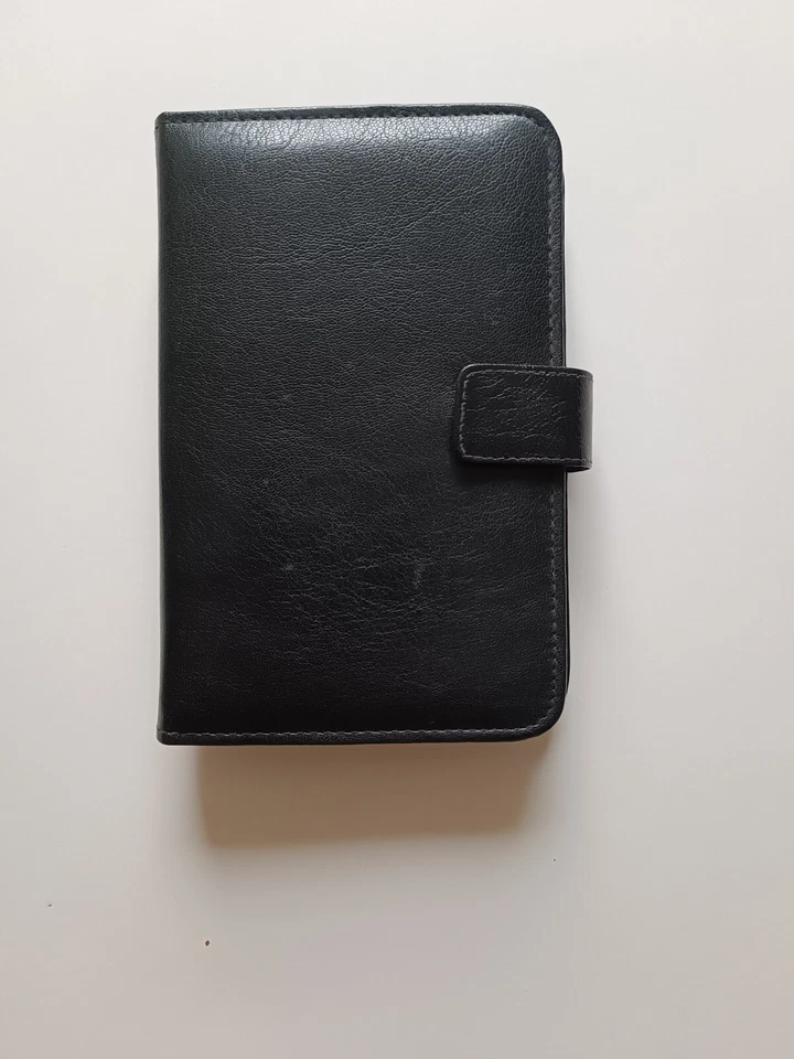 ORGANIZER in schwarz Leder im Postkartenformat