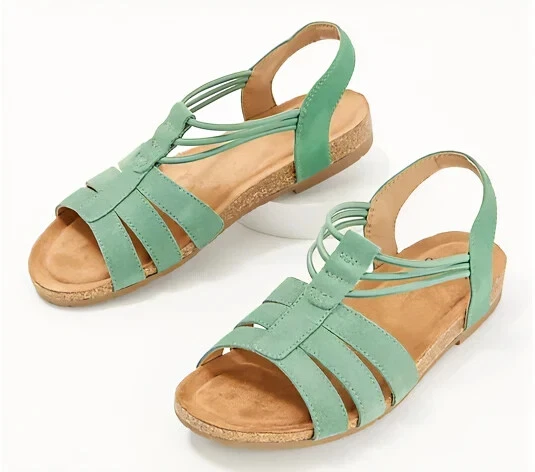 EARTH ORIGINS LEATHER SLING-BACK SANDALS -LANEY CHOICE OF COLOR ,SIZE