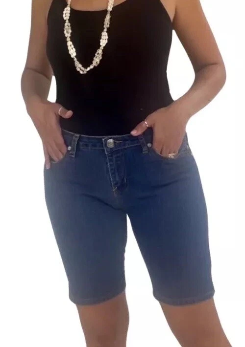 Vintage 90s  2000 Y2K  Out Jeans  Stretch Shorts Denim Bermuda Shorts - Image 4 of 4