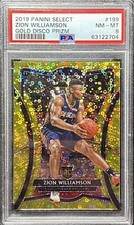 2019 Panini Select Zion Williamson Gold Disco /10 Rookie RC PSA 8 🔥