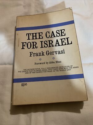 Jewish The case for Israel Frank Gervasi Vintage Judaica book English