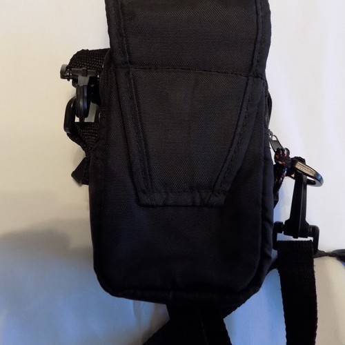 Original Small Black Canon Digital Camera Bag Case w/ Shoulder Strap, belt loop - Picture 3 of 5