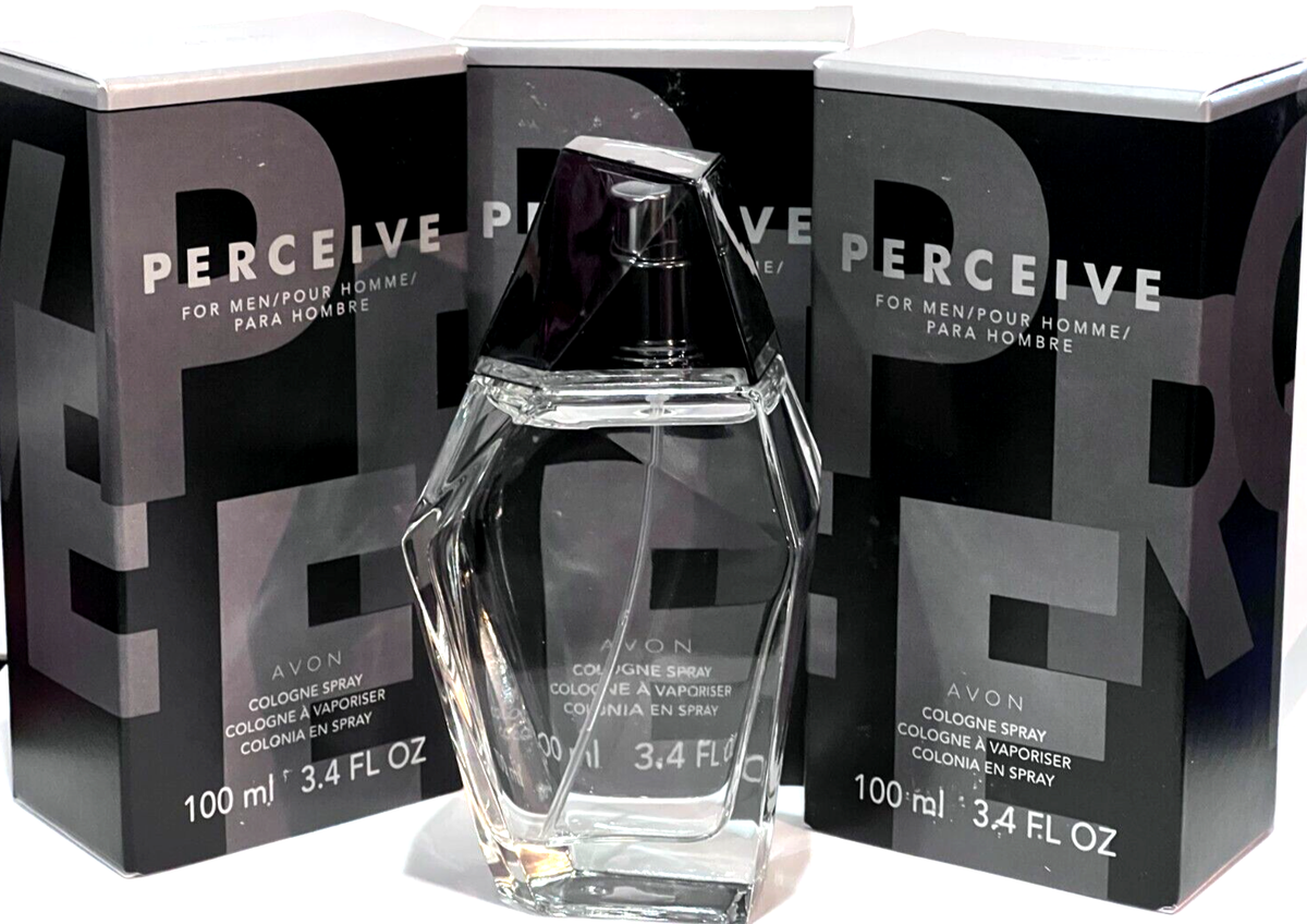Avon Perceive 3.4oz Men's Eau de Cologne Spray 3 PACK 94000266658