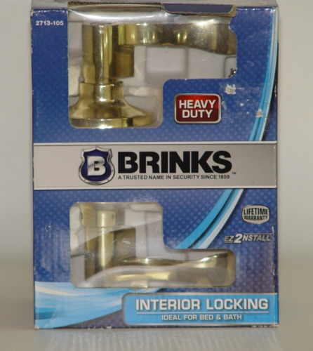 Brinks Interior Locking Wave Lever Polished Brass Heavy Duty ( 2713-105 ) New