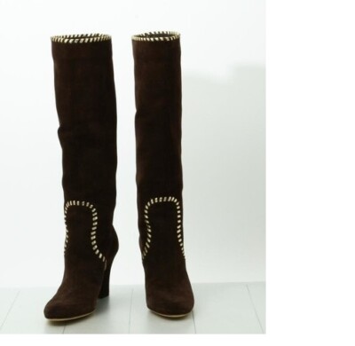 Gucci Brown Suede Knee-High Boots