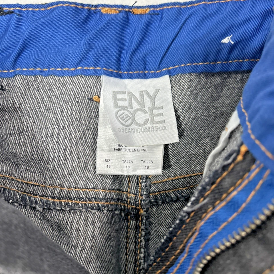 Enyce Jeans Boy's 18 Baggy Hip Hop Grunge Wide Leg Dark Wash Denim Y2K - Image 3 of 4