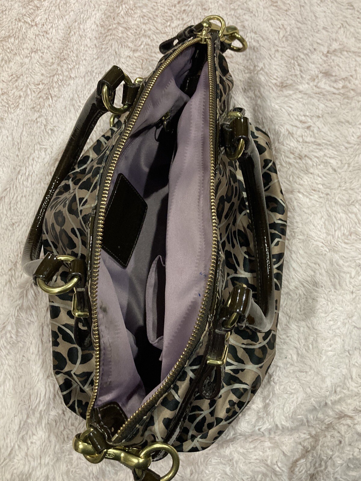 coach leopard print purse handbag - image 9