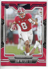 2022 Chronicles Draft Picks John Metchie III Rookie Playbook Blue Parallel 08/99