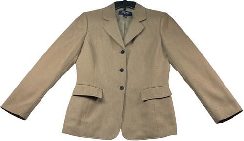 Jones Wear Suit Blazer 4 Button Black or Dark Blue White Lapel 
