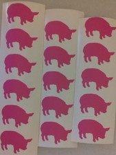 30 x pink pig stickers - great fun for small children farmyard farm piglet