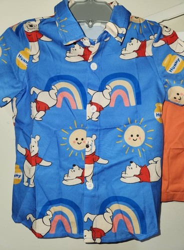 Conjunto de Verano Camisa Pantalones Cortos Disney Pooh Niño Pequeño 5-6 ~ ¡Adorable! - Imagen 2 de 5
