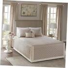 Breanna 100% Cotton Fitted Bedspread Classic King(79"x81+24D") Diamond Khaki