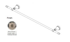 Newport Brass 80-02 Fairlynn 24'' Bathroom Towel Bar In Polished Nickel, New 