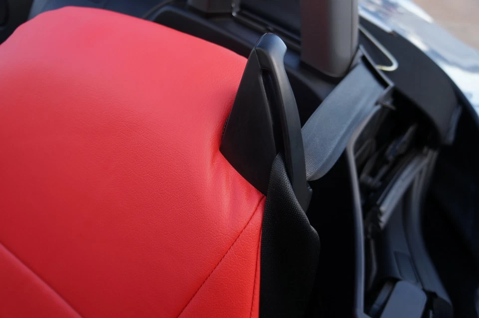 para BMW Z4 2003-2008 IGGEE S. CUERO AJUSTE PERSONALIZADO 2 FUNDAS ASIENTO DELANTERO 13 COLORES Foto 3 de 4