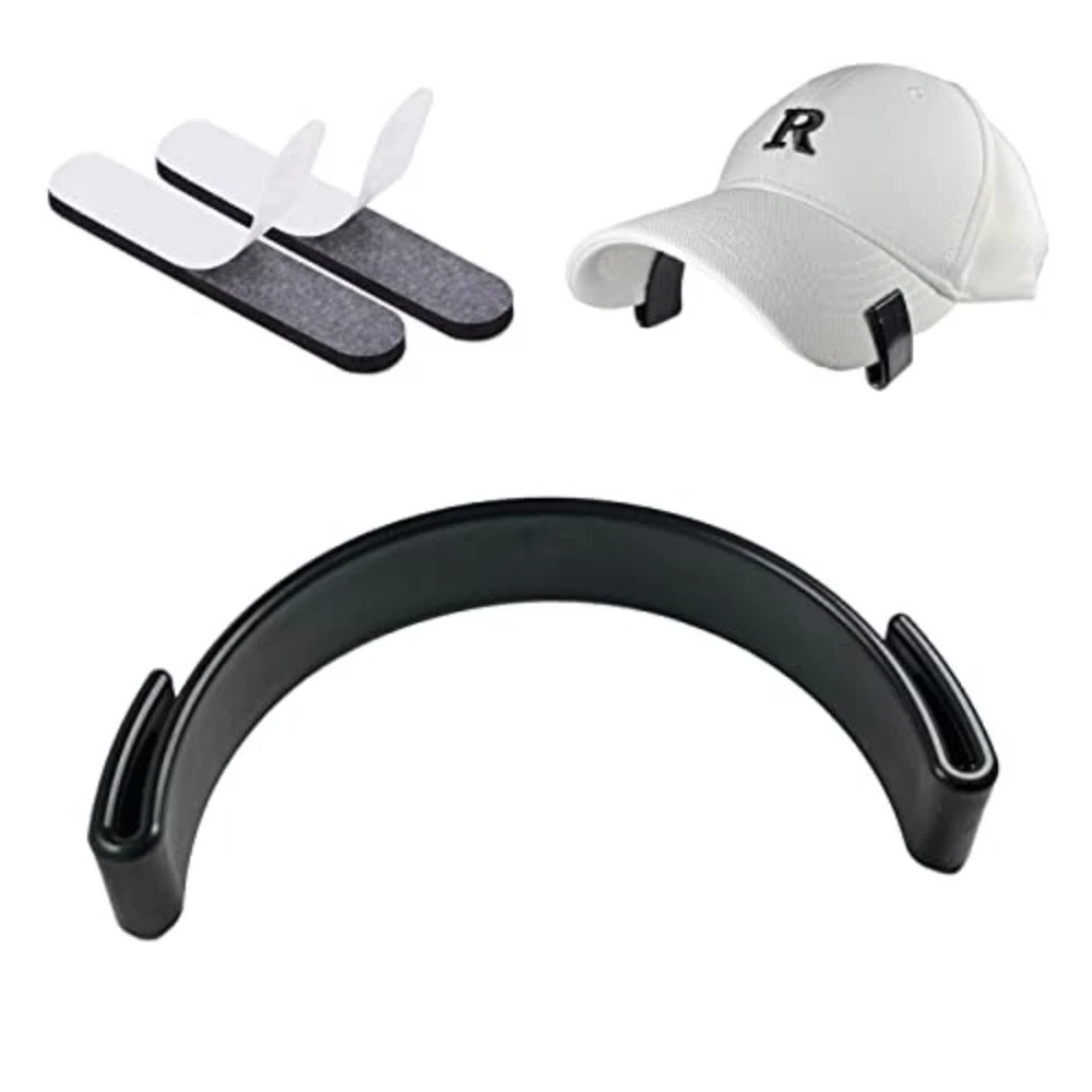 White Brim Bender Black Hat Curving Band Brim Shaper Cap Sweat Pad