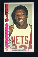 1976-77 TOPPS BASKETBALL JUMBO CARD JOHN WILLIAMSON #113 NM-MT NETS