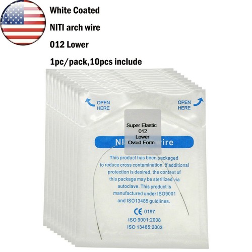 10Pcs Dental Orthodonic Niti White Arch Wire Super Elastic Upper Lower 012-020 - Picture 3 of 32