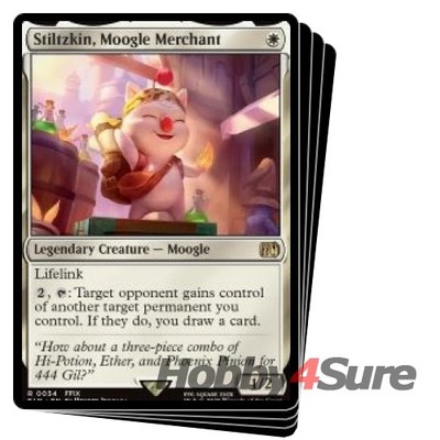 mtg final fantasy moogle Mog, Warrior (Borderless) (Chocobo Track Foil) [FINAL C The Gathering (MTG) card images and symbols Wizards of the Coast Stiltzkin, Moogle Merchant X4 M/NM