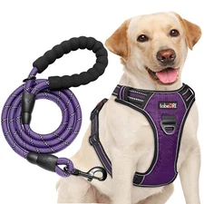 No Pull Dog Harness Adjustable Reflective Oxford Easy Control Medium Large Do...