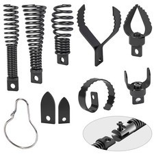 Richcat Drain Snake Drill Attachment,Cutter and Auger Set,Used in 50-100FT...