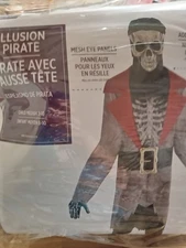 New ILLUSION PIRATE AMSCAM Halloween Costume Size CHILD medium 8-10