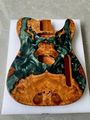 New Unique Overall mahogany  overall French poplar tumor Cover plate guitar body