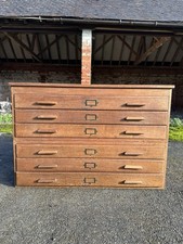 Vintage ‘Astrola’ Oak Architects Plan Chest Map Artists Chest - Made In The UK