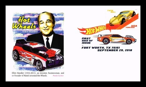 US COVER FIRST DAY OF ISSUE PANDA CACHET HOT WHEELS TWIN MILL