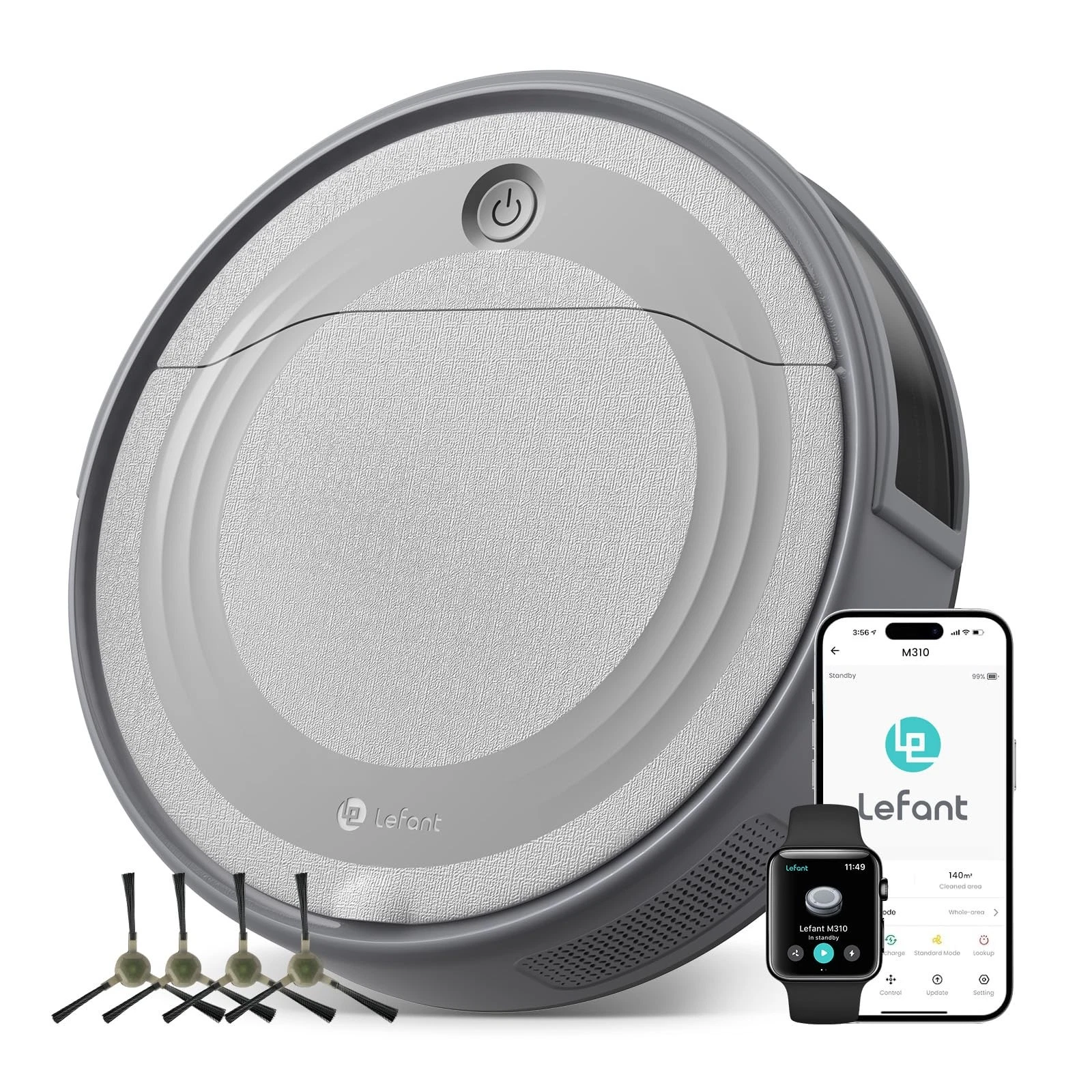 Lefant M310 Robot Vacuum Cleaner, 4500Pa Strong Suction, 180 Min, 7.9 cm Thin 28