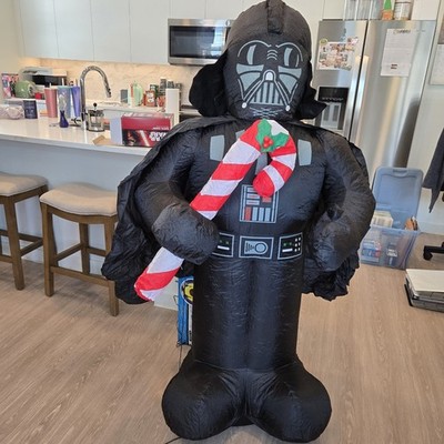 Gemmy Star Wars Darth Vader Airblown Inflatable Christmas Candy Cane 5ft 2016 